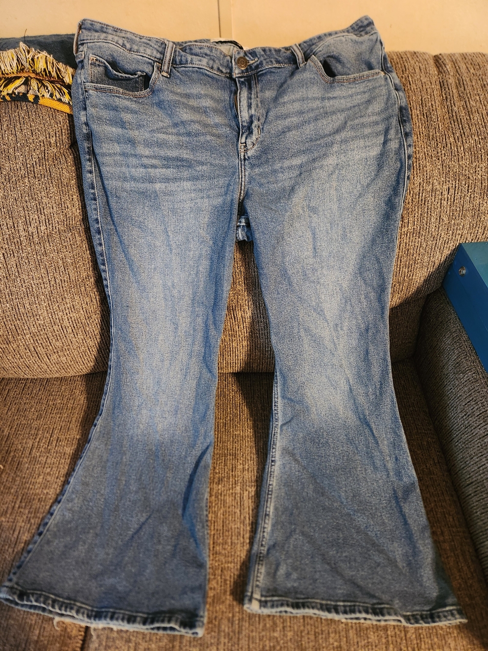 Hollister Women's Light Blue Flare Jeans